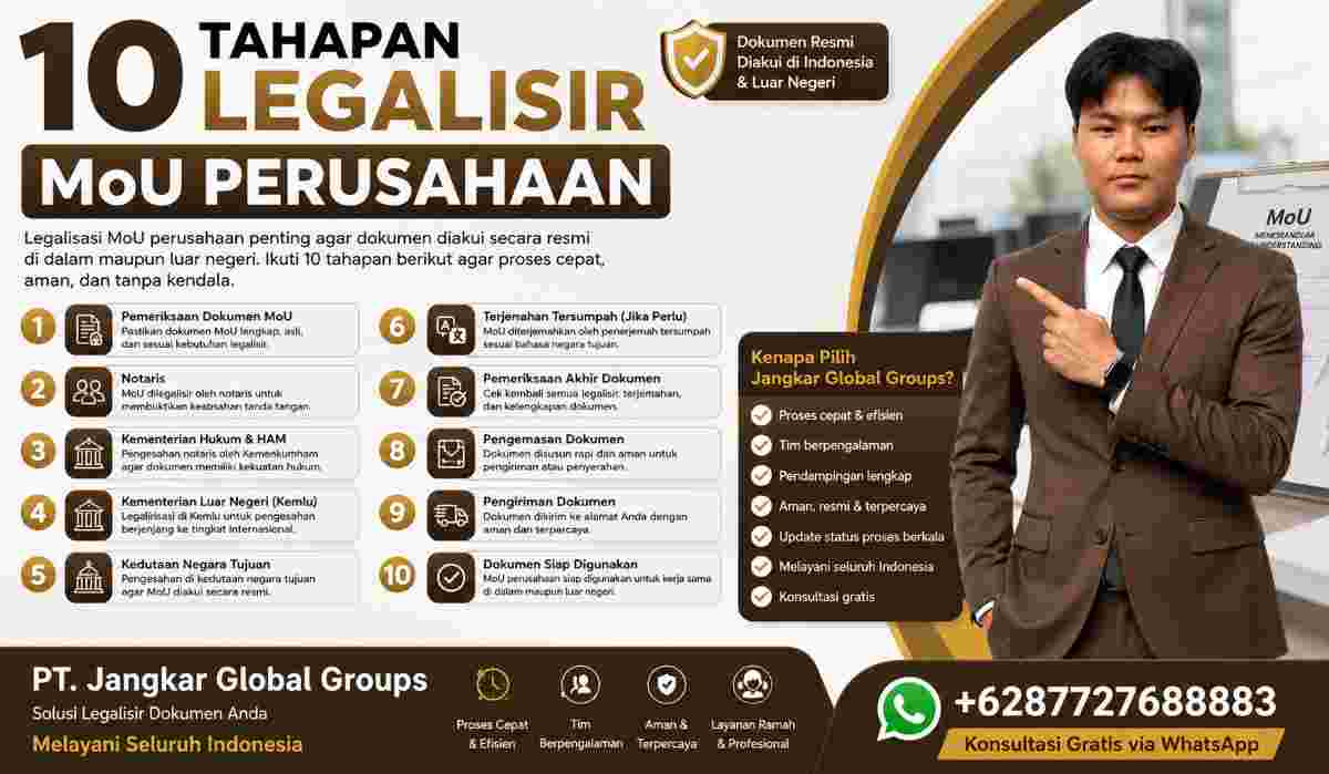 10 Tahapan Legalisir MoU Perusahaan