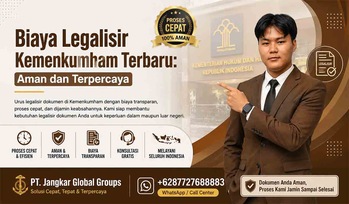 Biaya Legalisir Kemenkumham Terbaru Aman dan Terpercaya
