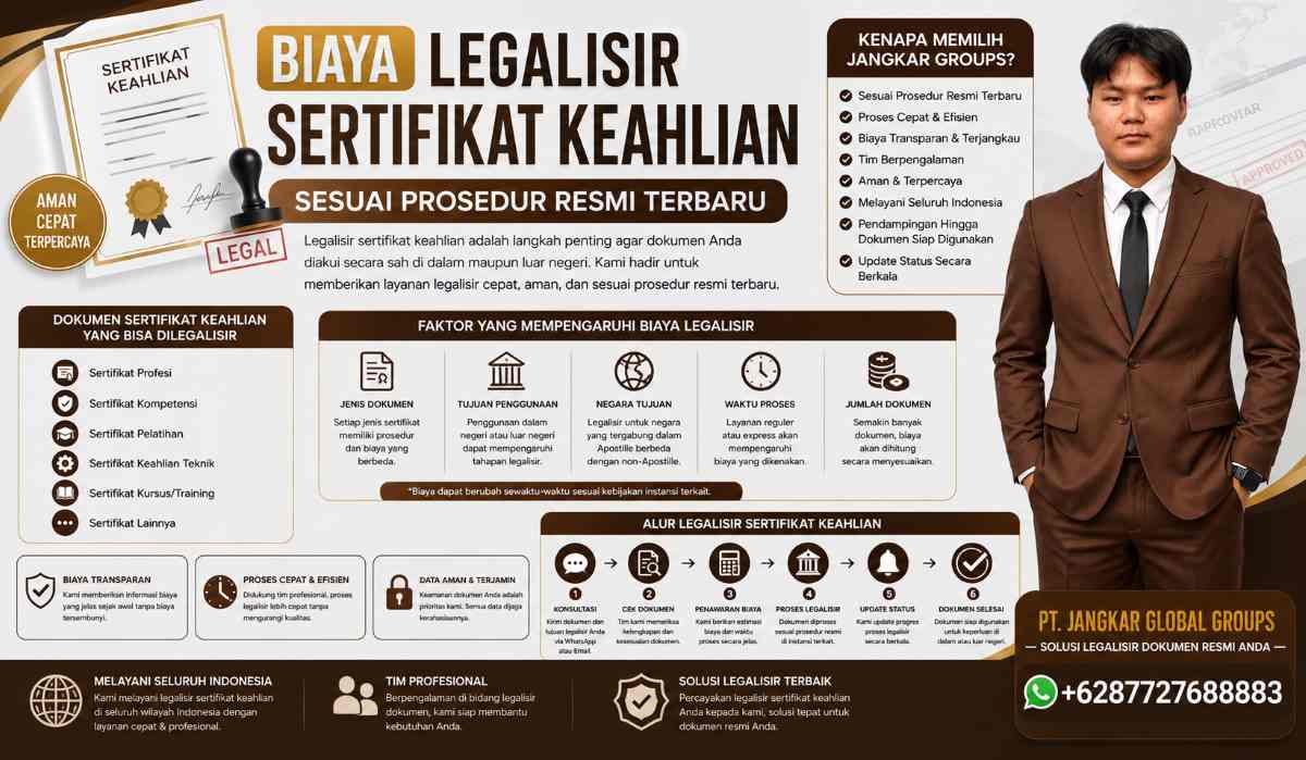 Biaya Legalisir Sertifikat Keahlian Sesuai Prosedur Resmi Terbaru
