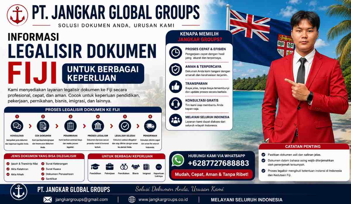 Informasi Legalisir Dokumen Fiji untuk Berbagai Keperluan