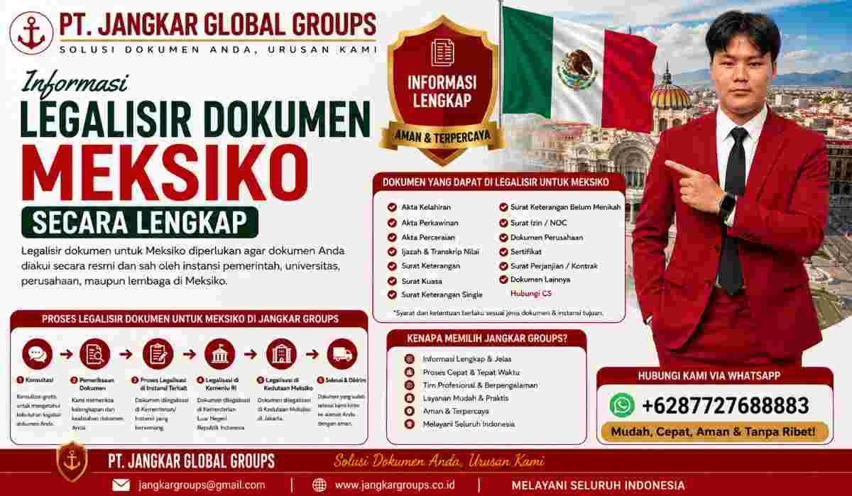 Informasi Legalisir Dokumen Meksiko Secara Lengkap