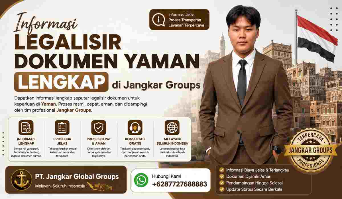 Informasi Legalisir Dokumen Yaman Lengkap di Jangkar Groups