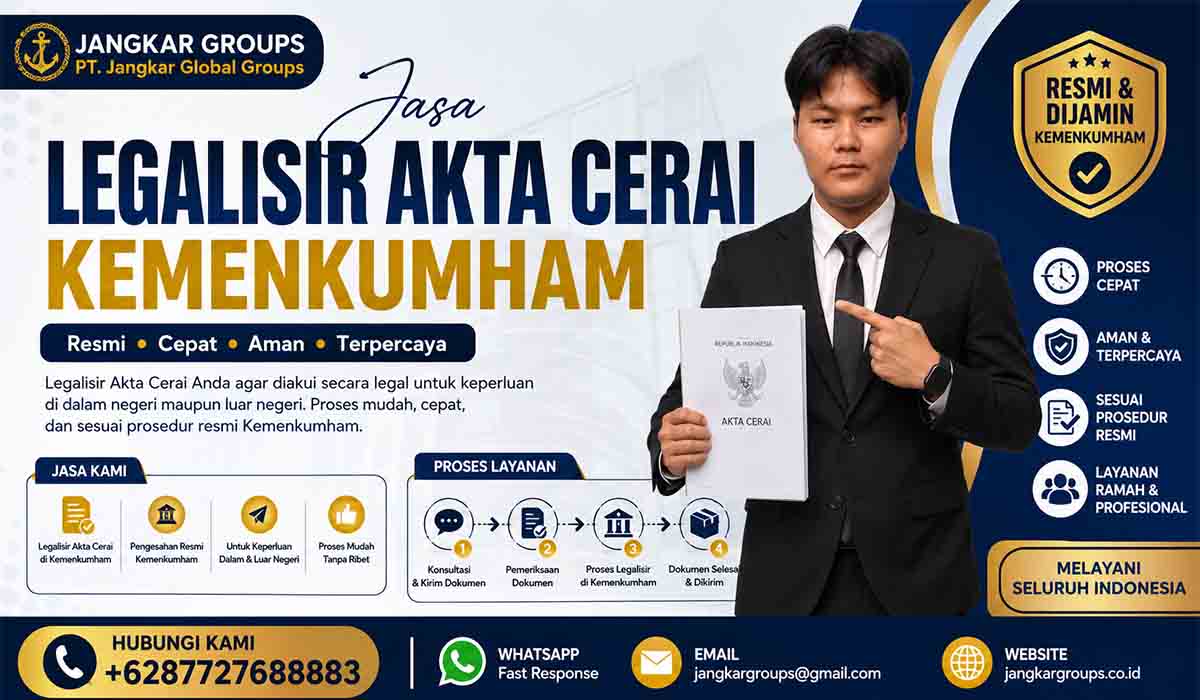 Jasa Legalisir Akta Cerai Kemenkumham Jangkar Groups