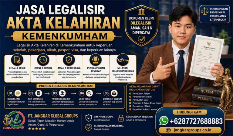Jasa Legalisir Akta Kelahiran Kemenkumham