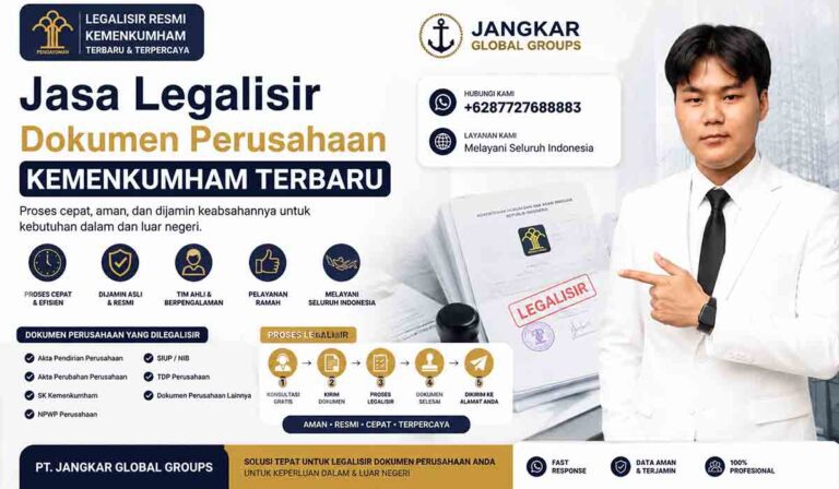Jasa Legalisir Dokumen Perusahaan Kemenkumham Terbaru