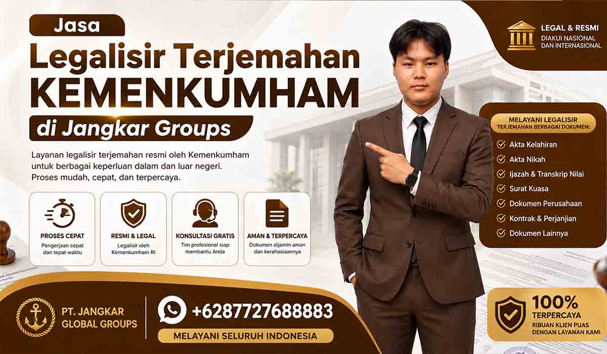 Jasa Legalisir Terjemahan Kemenkumham di Jangkar Groups