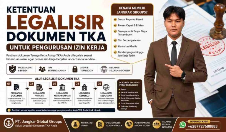 Ketentuan Legalisir Dokumen TKA untuk Pengurusan Izin Kerja