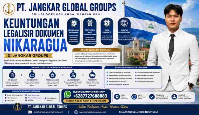 Keuntungan Legalisir Dokumen Nikaragua di Jangkar Groups