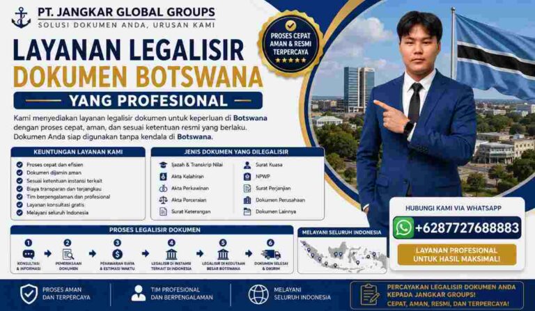 Layanan Legalisir Dokumen Botswana yang Profesional