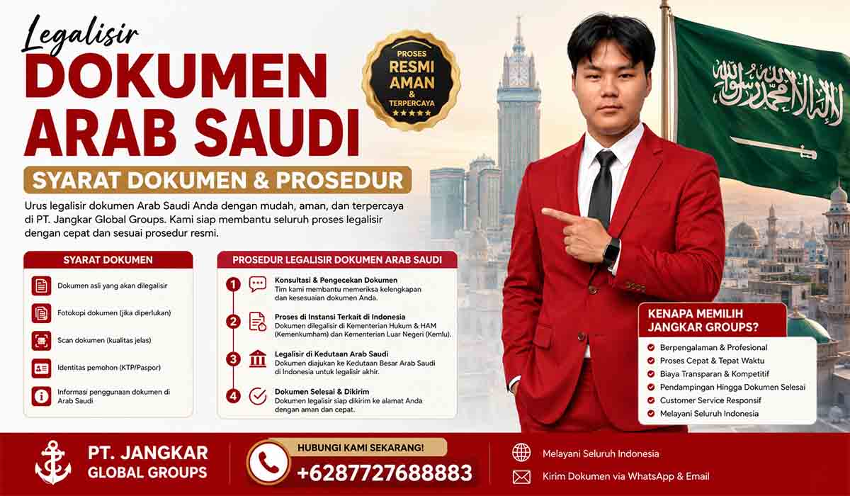 Legalisir Dokumen Arab Saudi, Syarat Dokumen & Prosedur