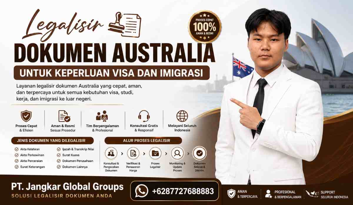 Legalisir Dokumen Australia untuk Keperluan Visa dan Imigrasi