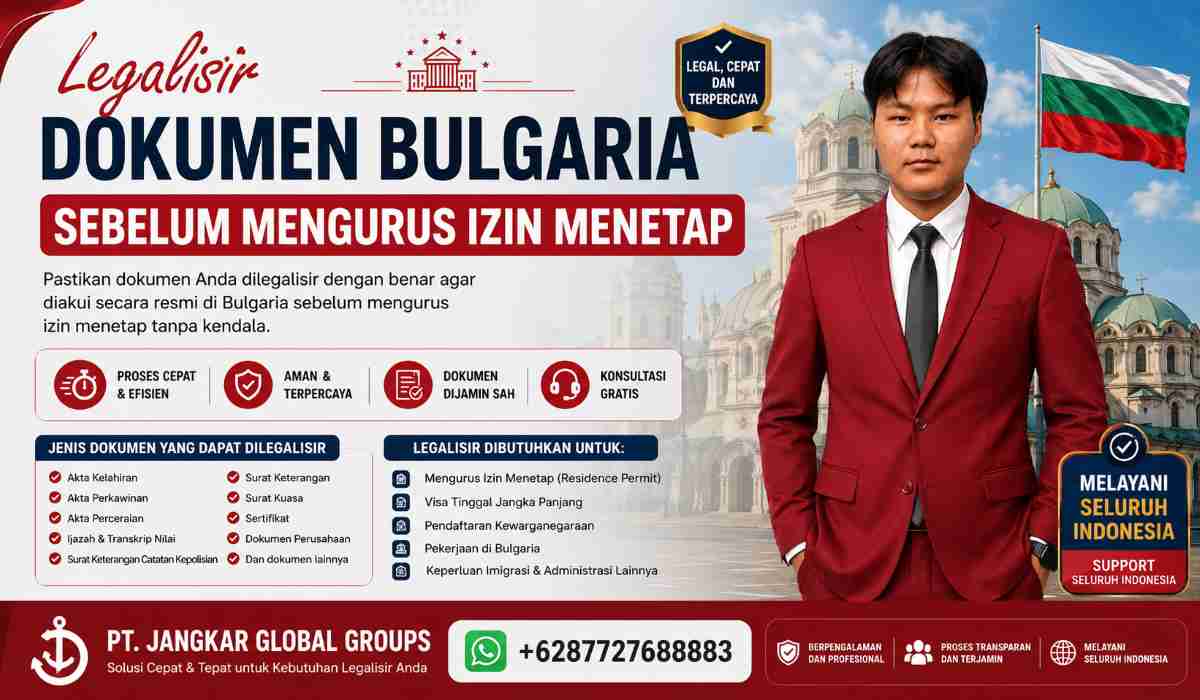 Legalisir Dokumen Bulgaria sebelum Mengurus Izin Menetap