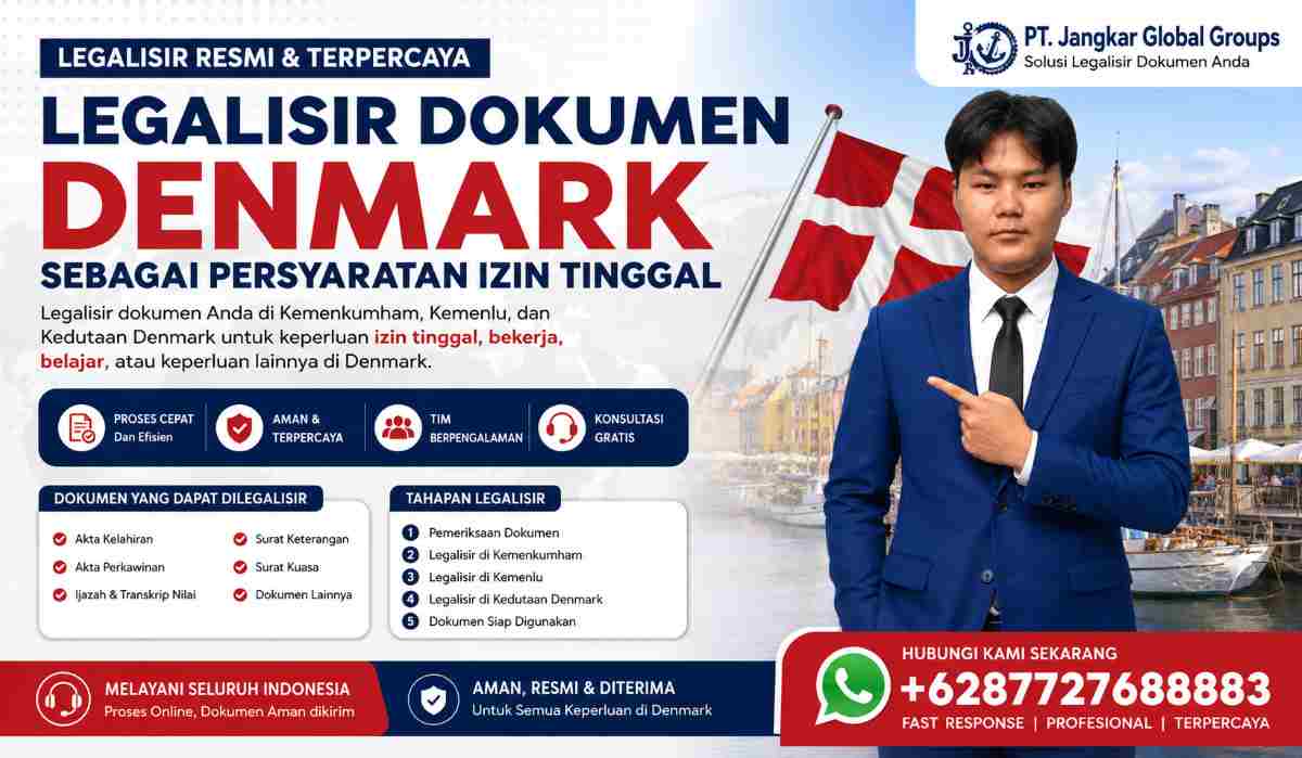 Legalisir Dokumen Denmark sebagai Persyaratan Izin Tinggal