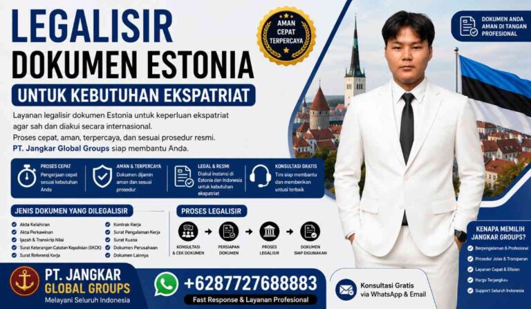 Legalisir Dokumen Estonia untuk Kebutuhan Ekspatriat
