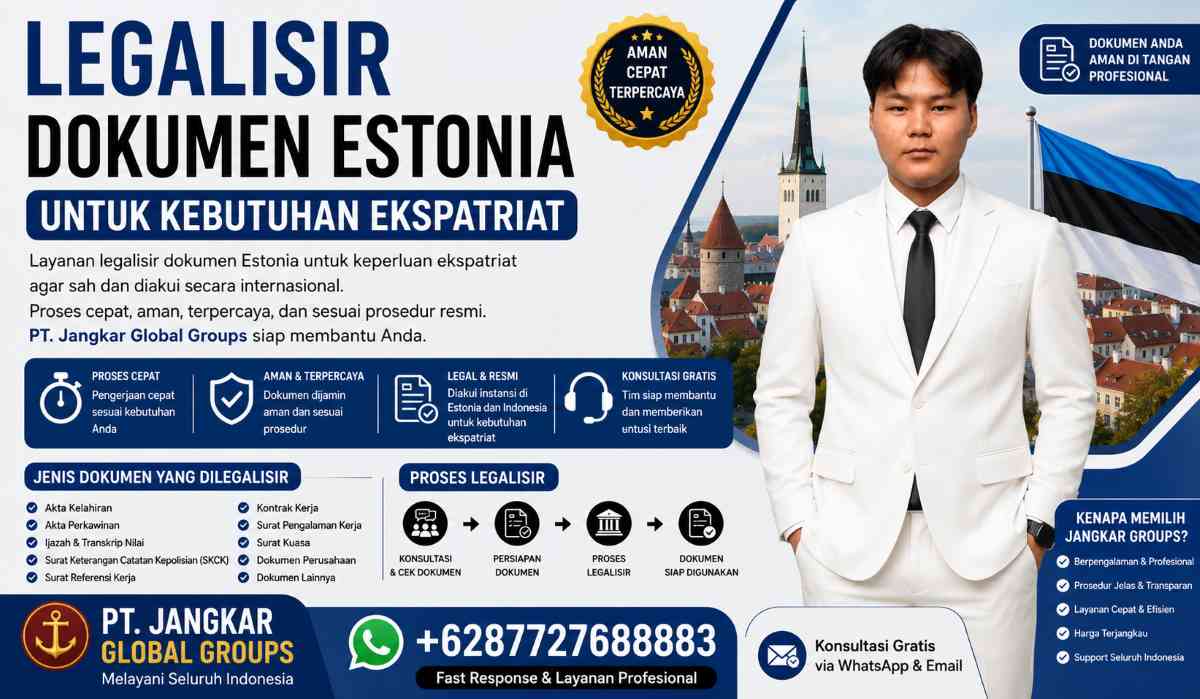 Legalisir Dokumen Estonia untuk Kebutuhan Ekspatriat
