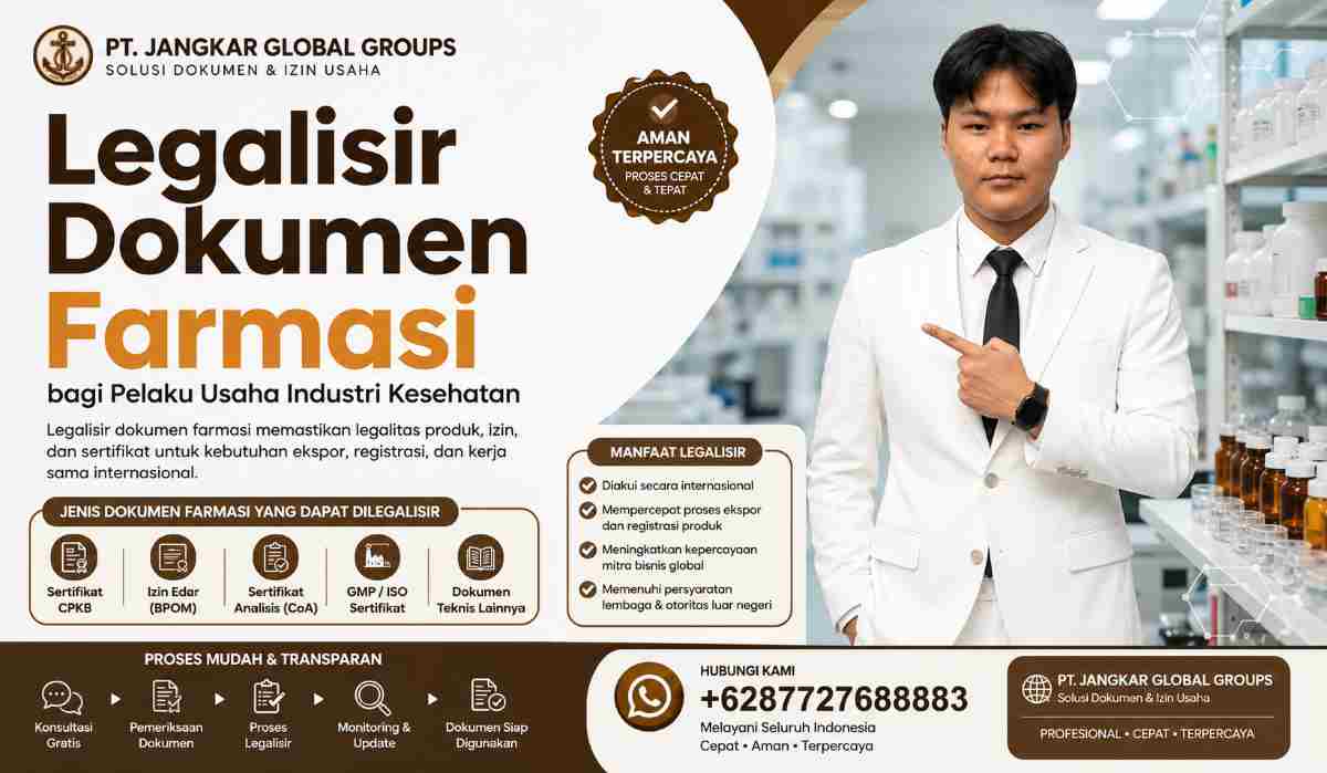Legalisir Dokumen Farmasi bagi Pelaku Usaha Industri Kesehatan