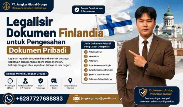 Legalisir Dokumen Finlandia untuk Pengesahan Dokumen Pribadi