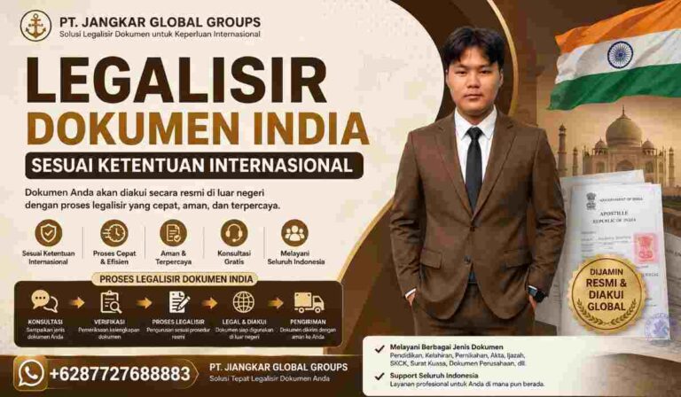 Legalisir Dokumen India sesuai Ketentuan Internasional