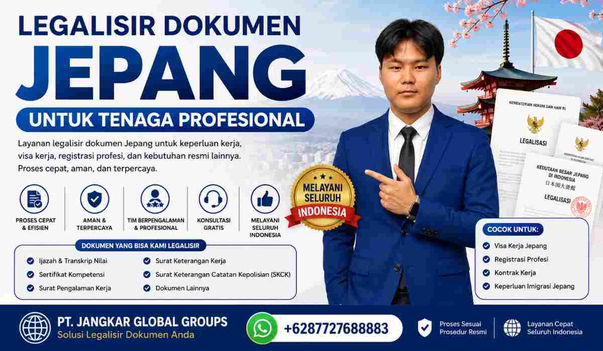 Legalisir Dokumen Jepang untuk Tenaga Profesional