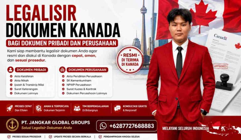 Legalisir Dokumen Kanada bagi Dokumen Pribadi dan Perusahaan