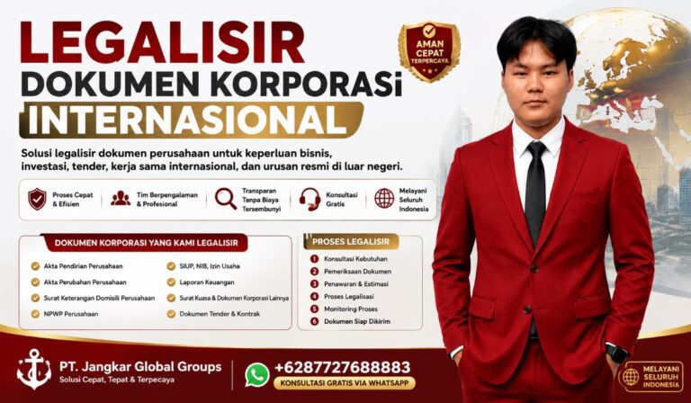 Legalisir Dokumen Korporasi Internasional