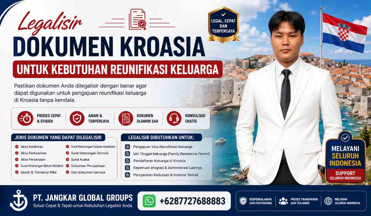 Legalisir Dokumen Kroasia untuk Kebutuhan Reunifikasi Keluarga