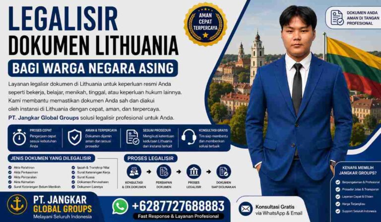 Legalisir Dokumen Lithuania bagi Warga Negara Asing