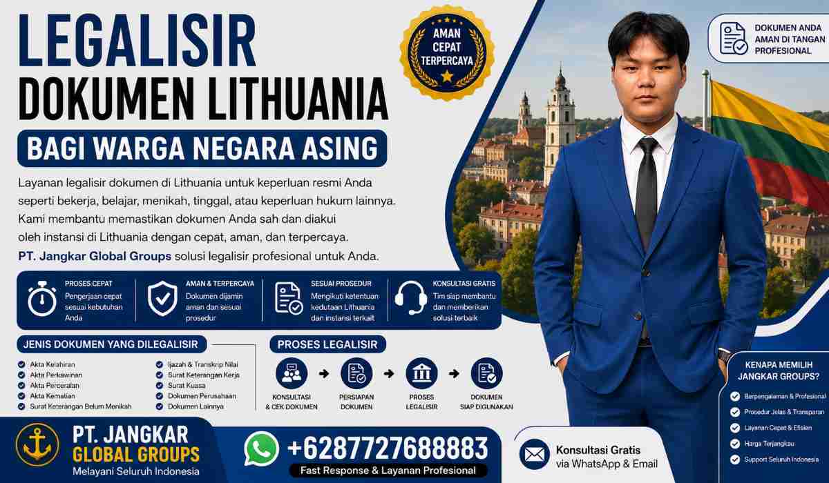 Legalisir Dokumen Lithuania bagi Warga Negara Asing