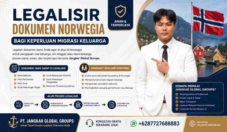 Legalisir Dokumen Norwegia bagi Keperluan Migrasi Keluarga