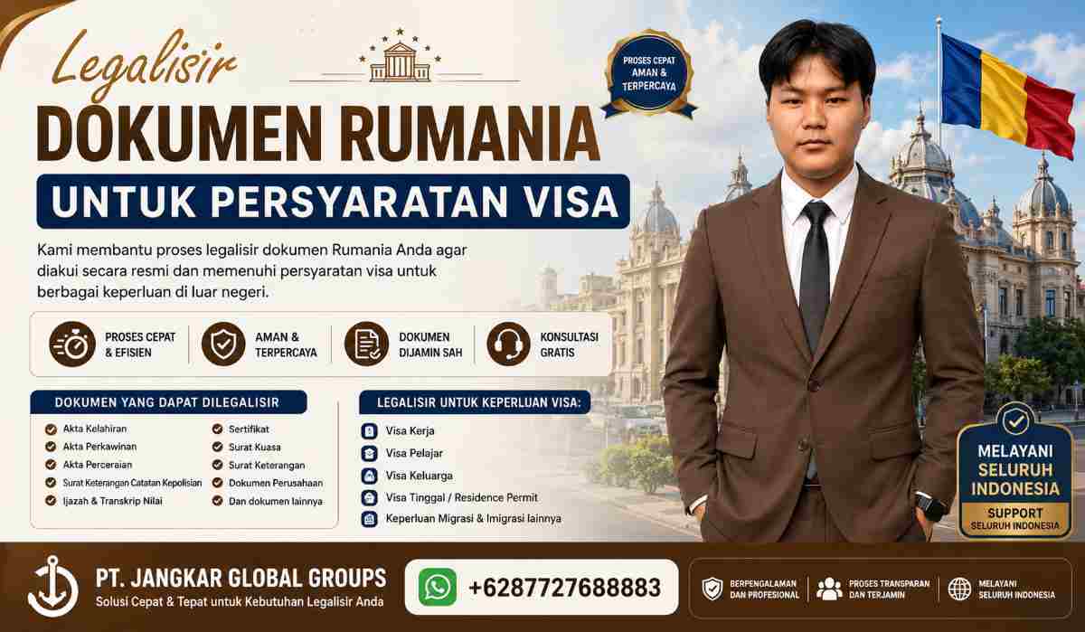 Legalisir Dokumen Rumania untuk Persyaratan Visa