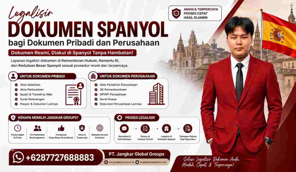 Legalisir Dokumen Spanyol bagi Dokumen Pribadi dan Perusahaan