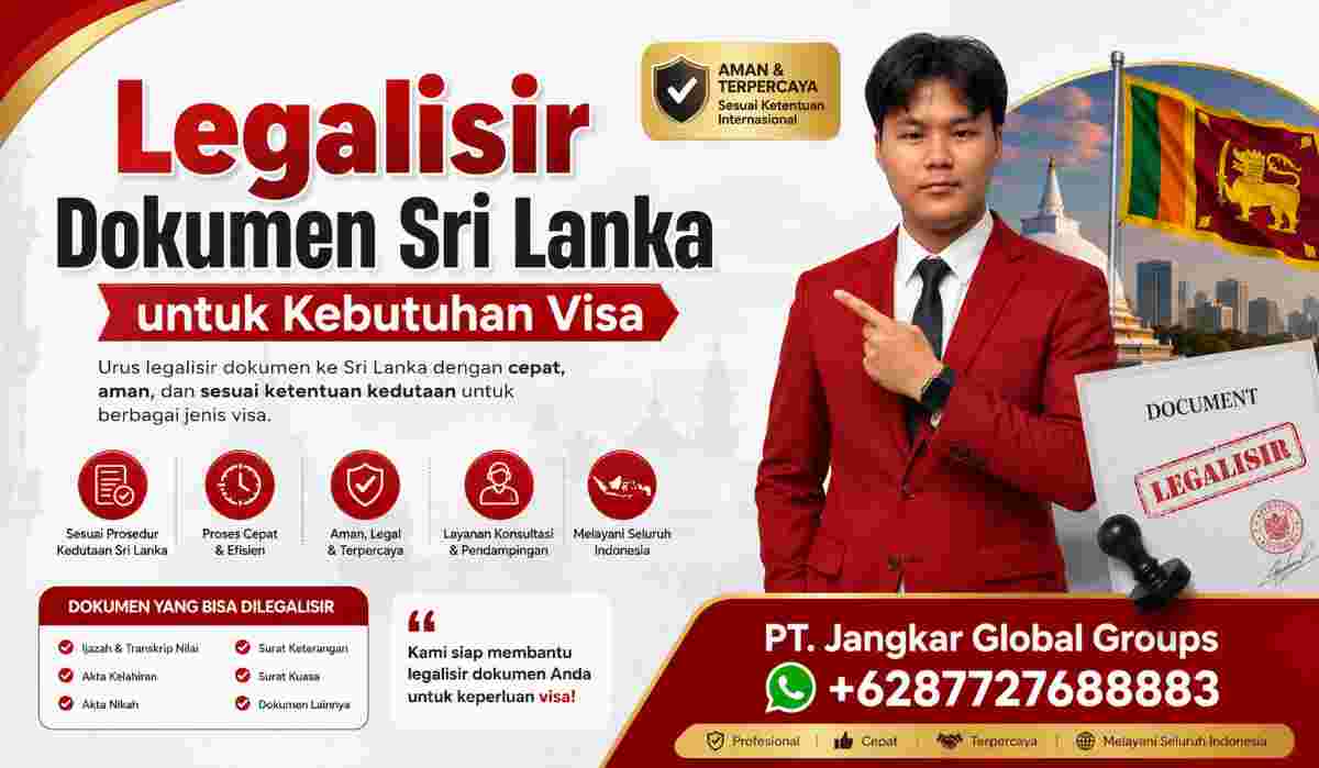 Legalisir Dokumen Sri Lanka untuk Kebutuhan Visa
