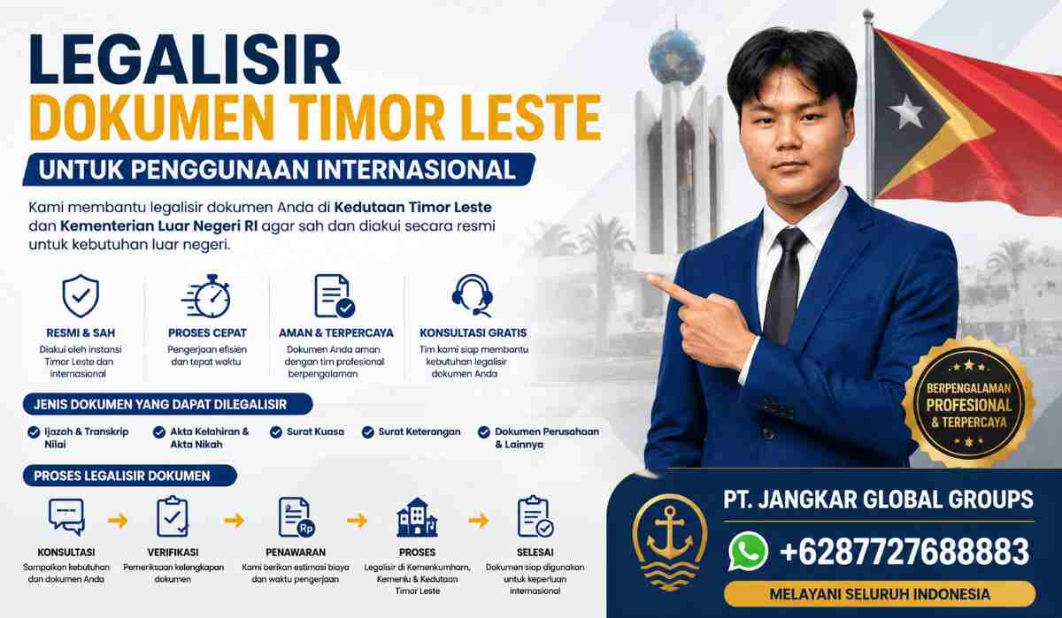 Legalisir Dokumen Timor Leste untuk Penggunaan Internasional