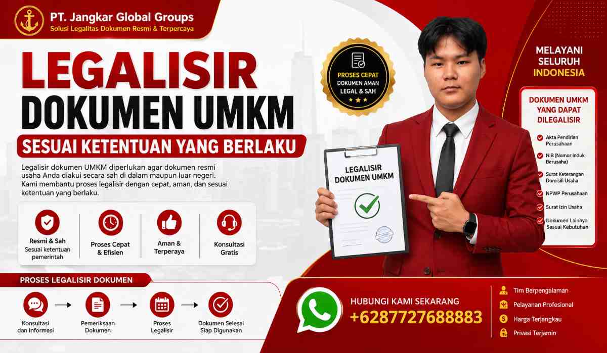 Legalisir Dokumen UMKM Sesuai Ketentuan yang Berlaku