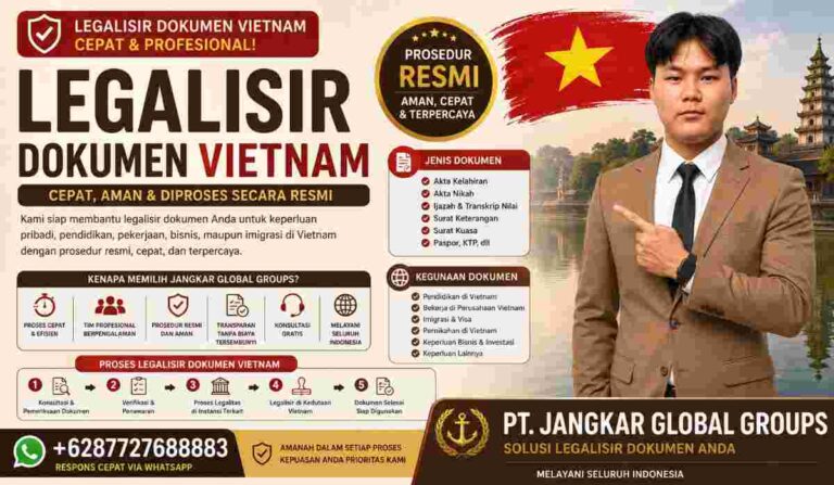 Legalisir Dokumen Vietnam Cepat dan Profesional
