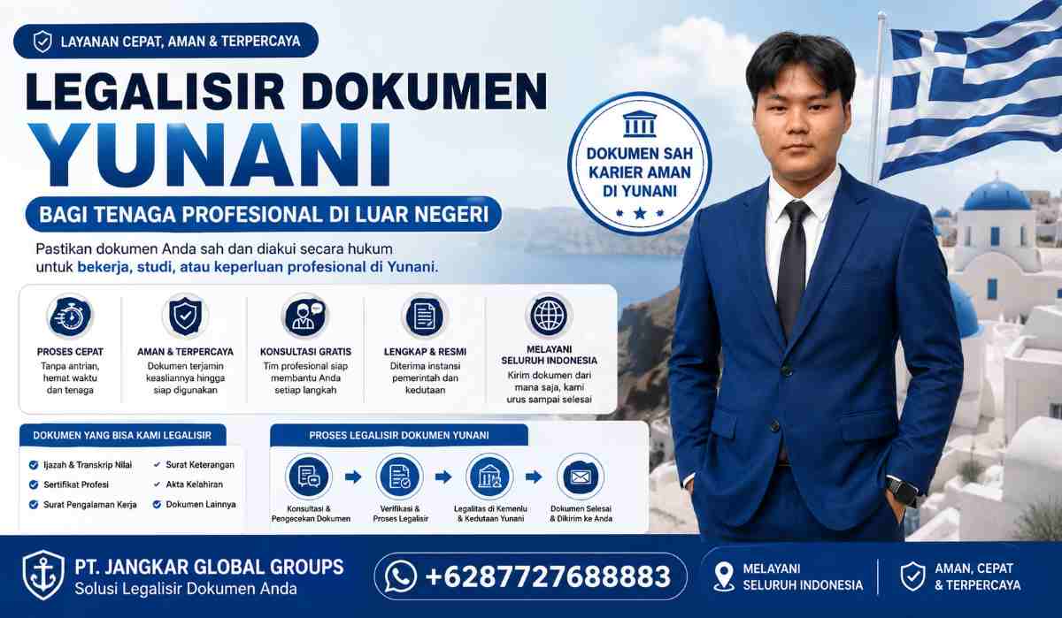 Legalisir Dokumen Yunani bagi Tenaga Profesional di Luar Negeri