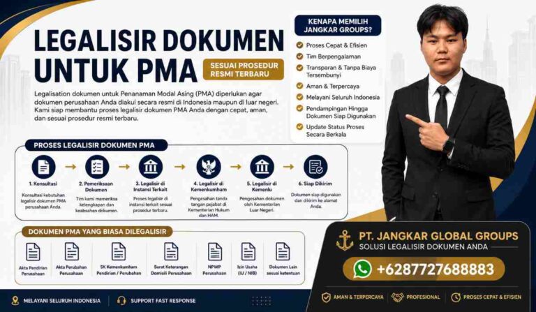 Legalisir Dokumen untuk PMA Sesuai Prosedur Resmi Terbaru