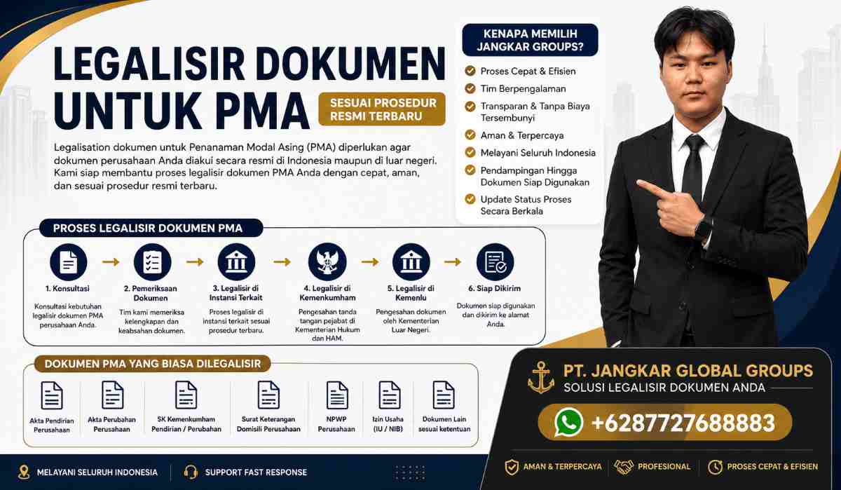 Legalisir Dokumen untuk PMA Sesuai Prosedur Resmi Terbaru