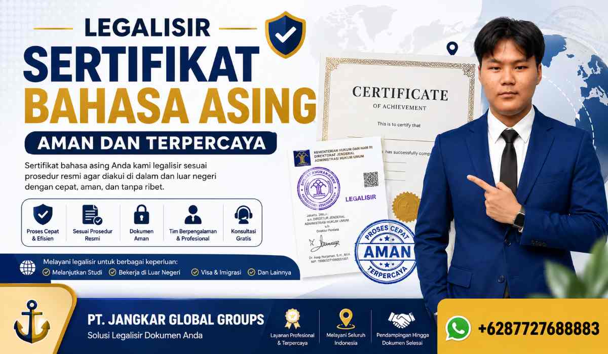 Legalisir Sertifikat Bahasa Asing Aman dan Terpercaya