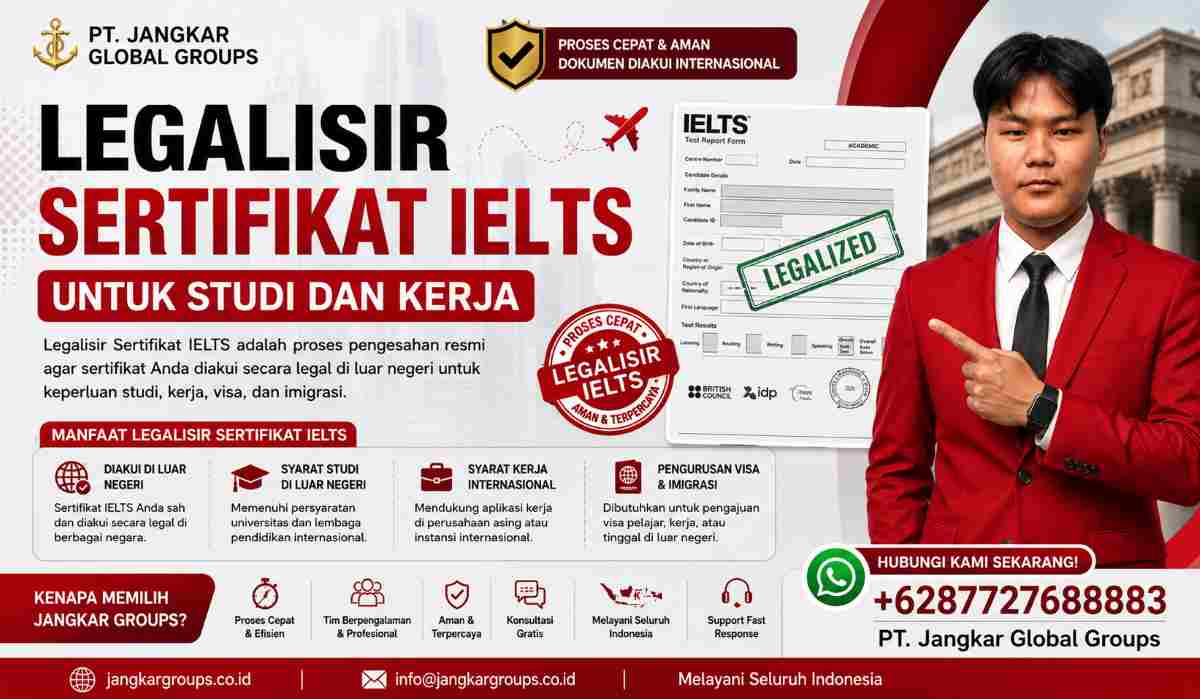 Legalisir Sertifikat IELTS untuk Studi dan Kerja