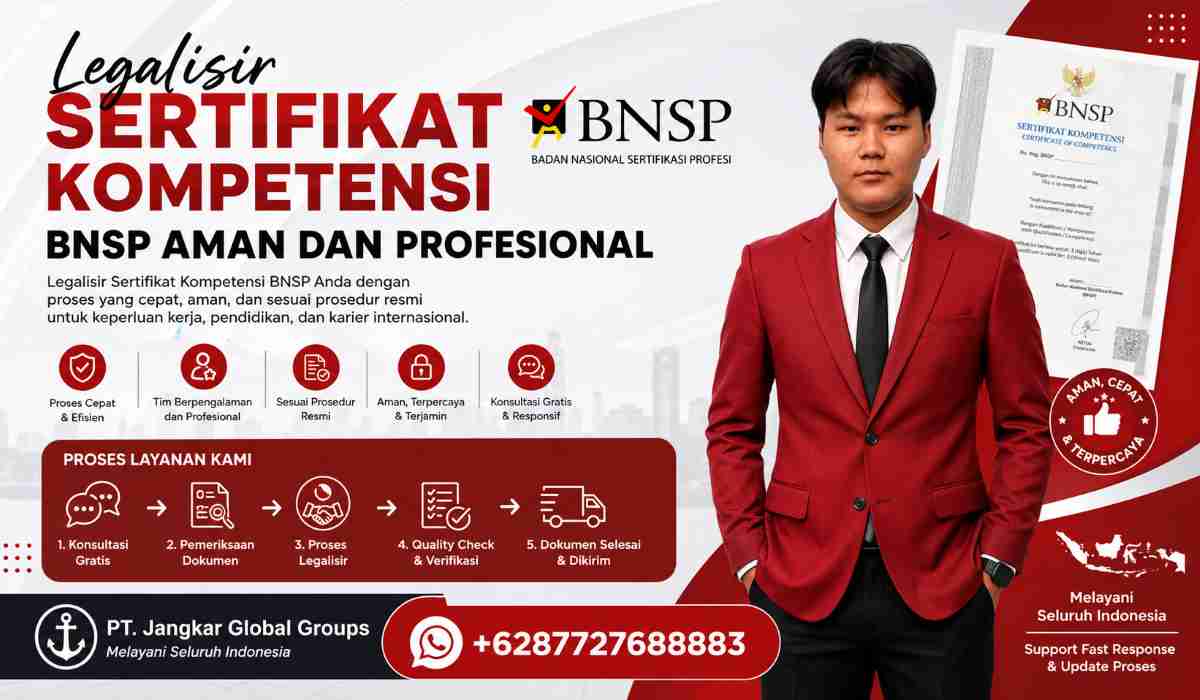 Legalisir Sertifikat Kompetensi BNSP Aman dan Profesional