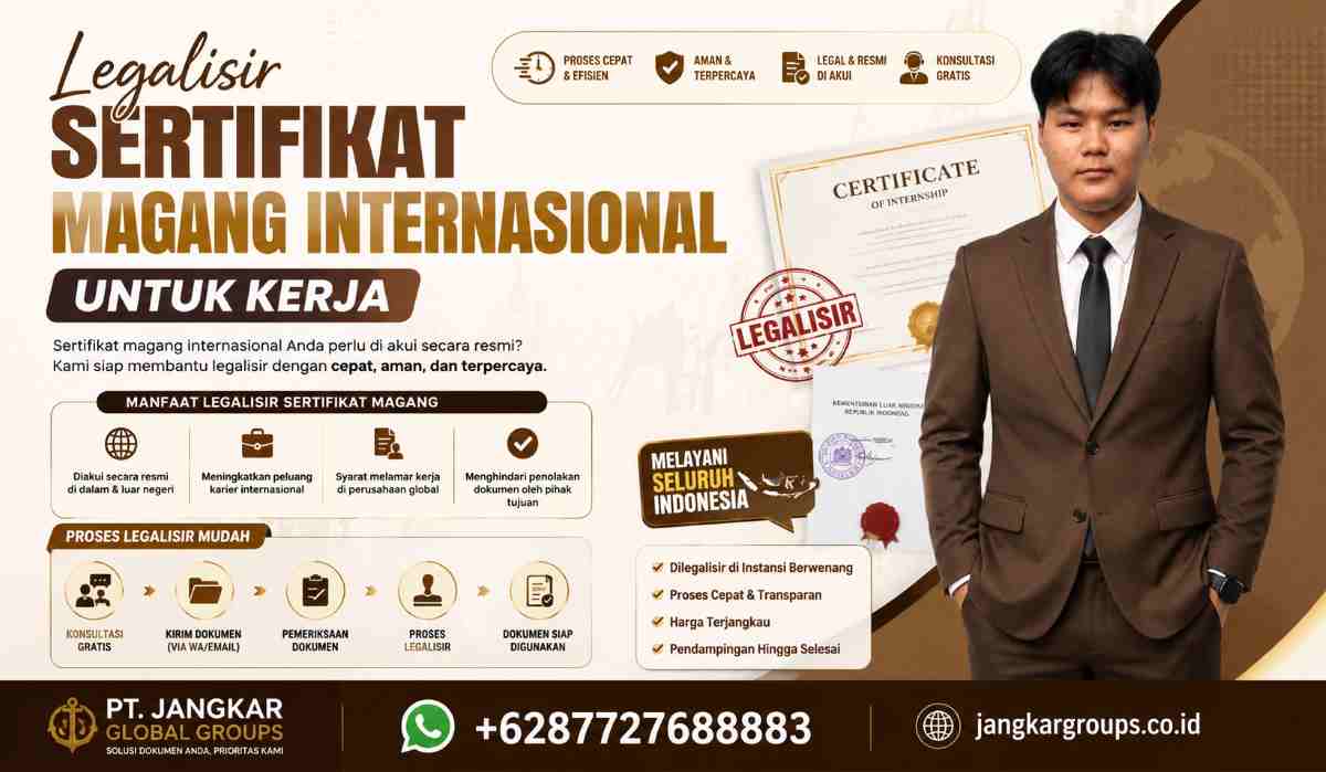 Legalisir Sertifikat Magang Internasional untuk Kerja