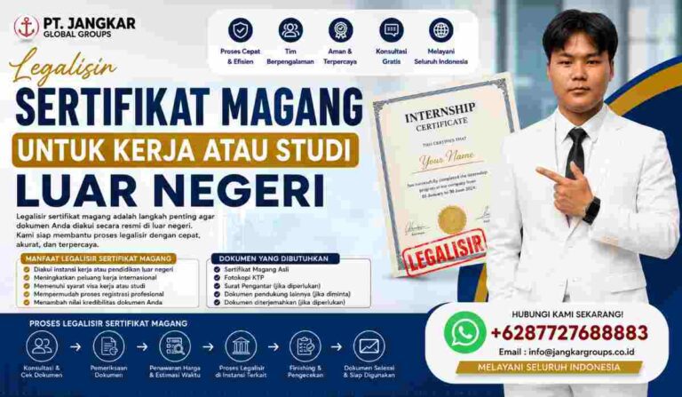 Legalisir Sertifikat Magang untuk Kerja atau Studi Luar Negeri