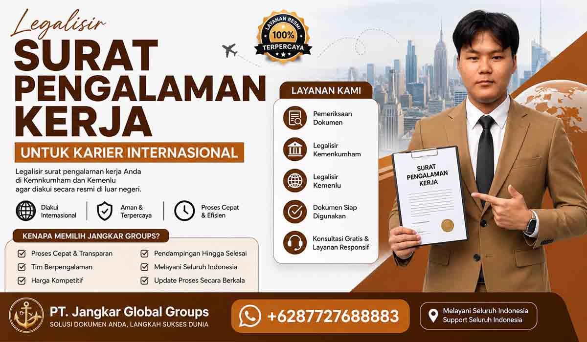 Legalisir Surat Pengalaman Kerja untuk Karier Internasional