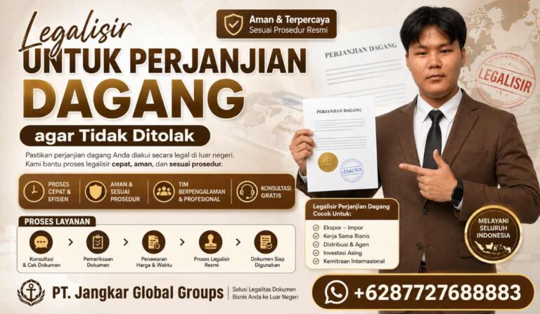 Legalisir untuk Perjanjian Dagang agar Tidak Ditolak