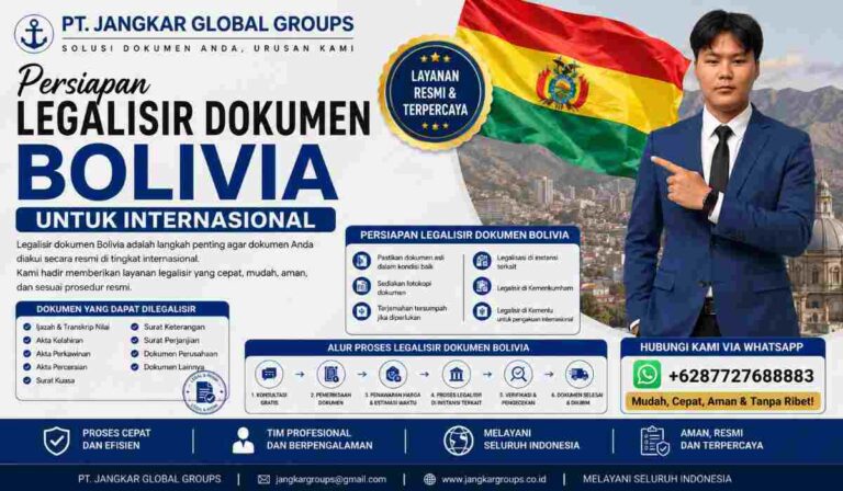 Persiapan Legalisir Dokumen Bolivia untuk Internasional