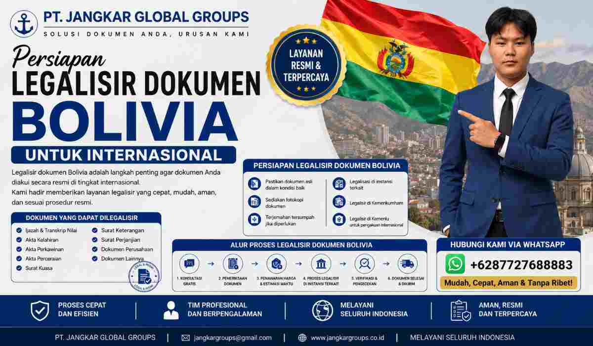 Persiapan Legalisir Dokumen Bolivia untuk Internasional