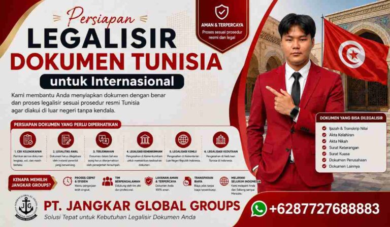 Persiapan Legalisir Dokumen Tunisia untuk Internasional