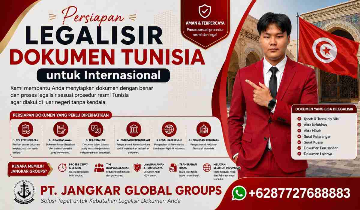 Persiapan Legalisir Dokumen Tunisia untuk Internasional