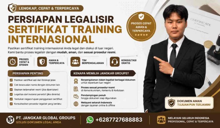 Persiapan Legalisir Sertifikat Training Internasional